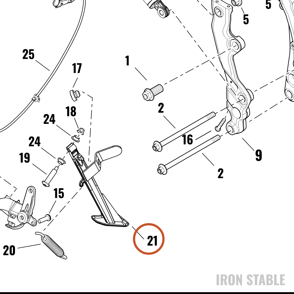 Harley-Davidson S-Stnd Assembly, Bigfoot, Vrh