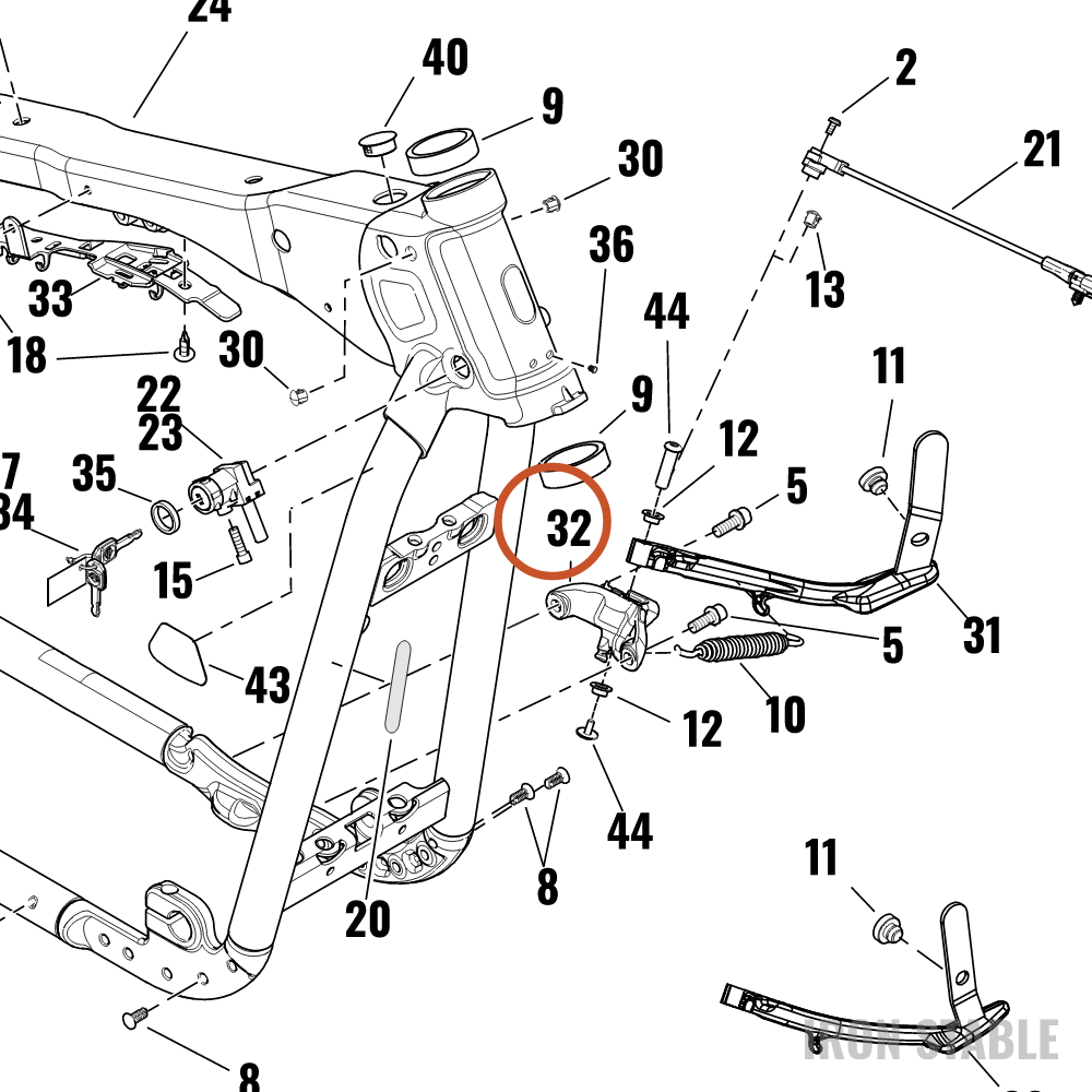 Harley-Davidson Bracket, S-Stnd, Mount