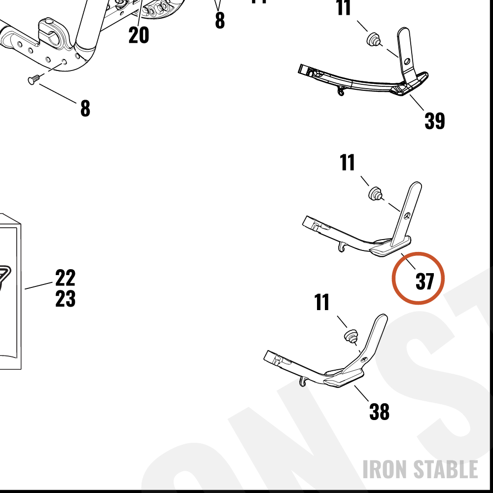 Harley-Davidson Leg, S-Stnd, Assembly, Intermediate, B