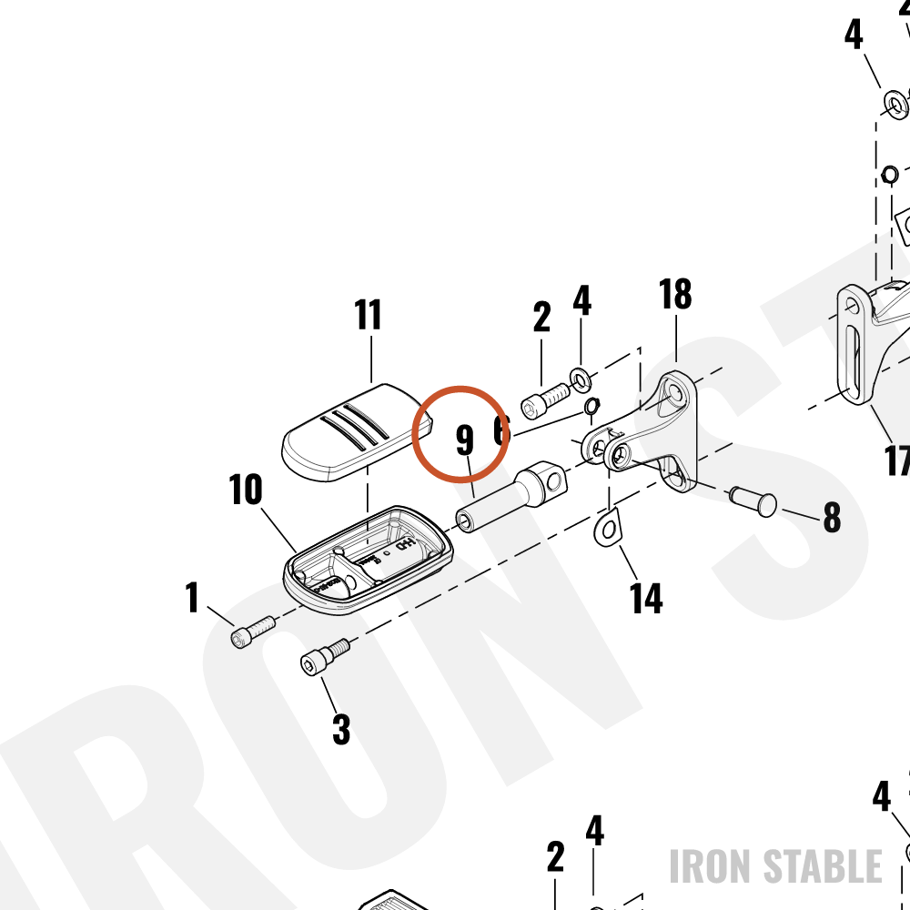 Harley-Davidson Bracket, Footpeg Mt, Suprt