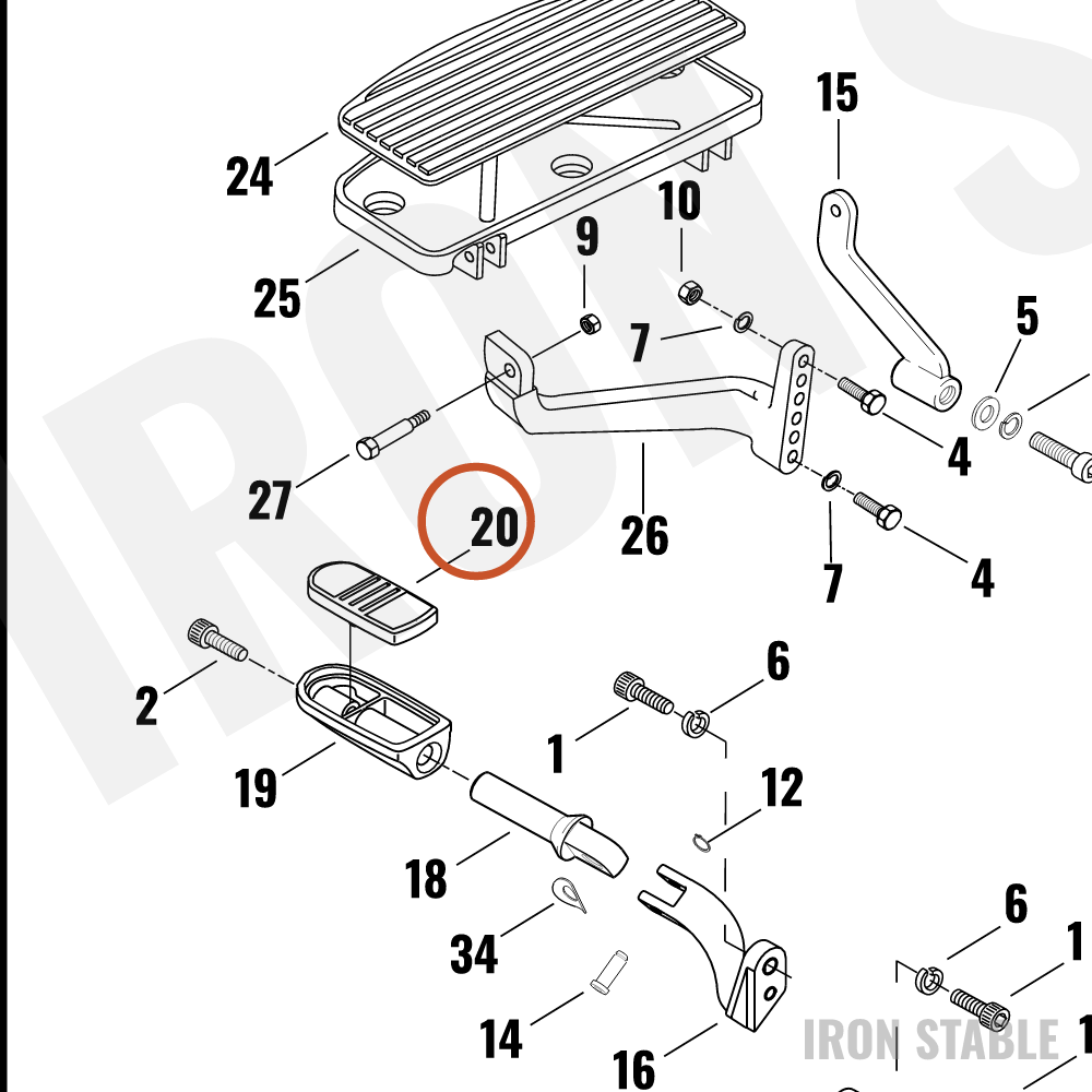 Harley-Davidson Peg, Footpeg Wear, X