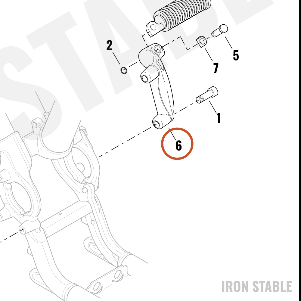 Harley-Davidson Bracket, Suprt, Lh/Footpeg, Saree
