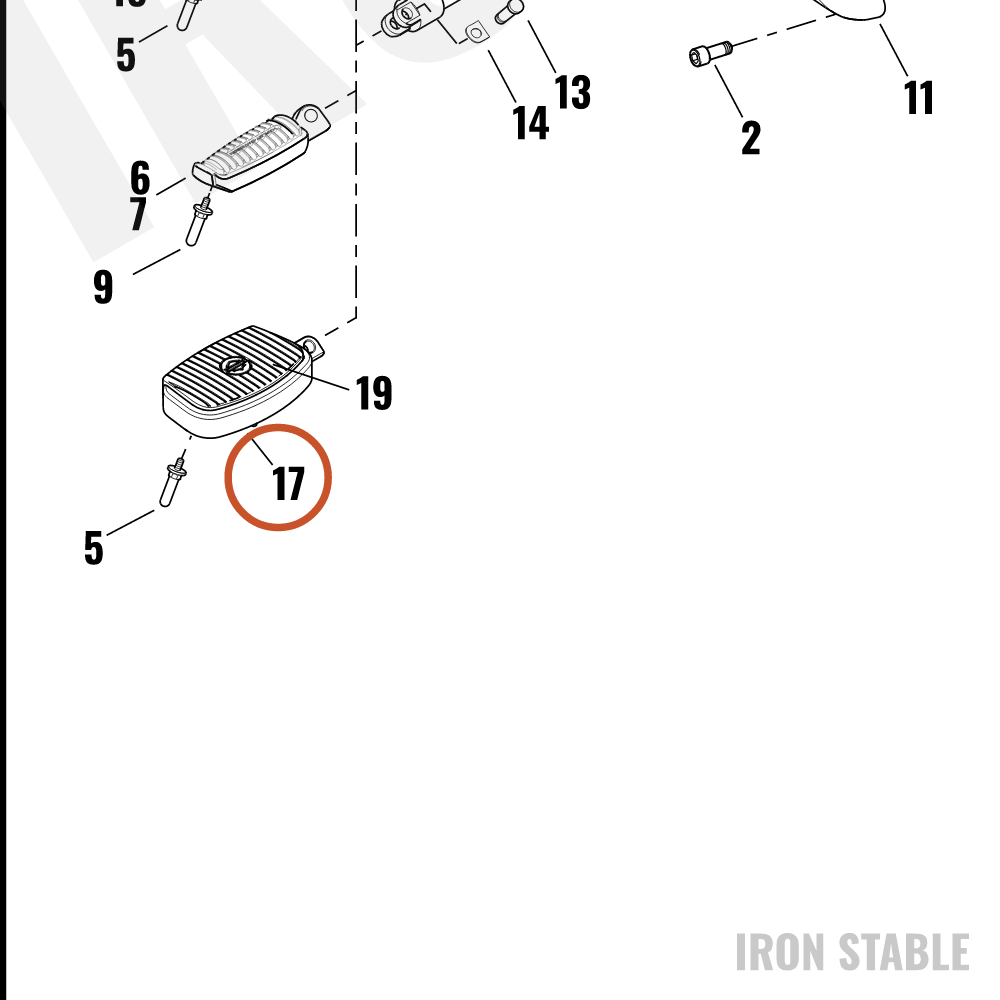 Harley-Davidson Mini-Footboard, Rh
