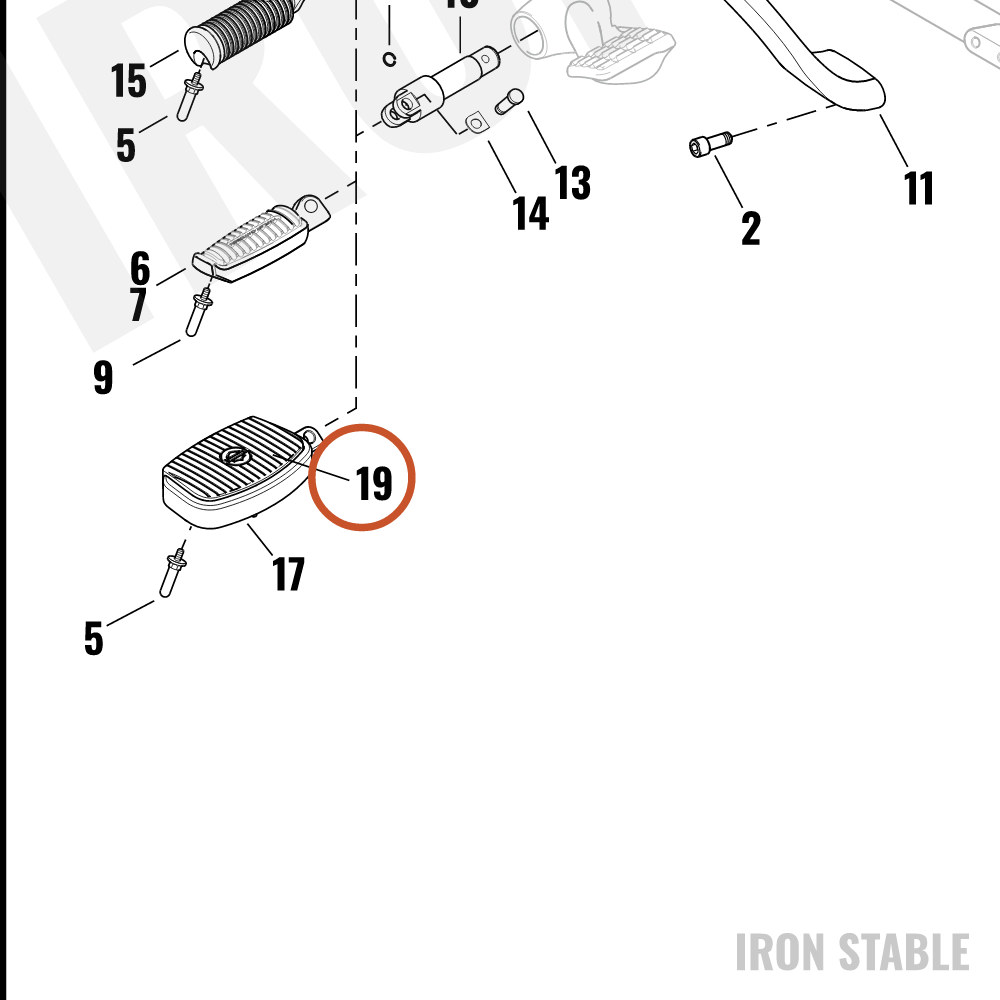 Harley-Davidson Insert, Footpeg