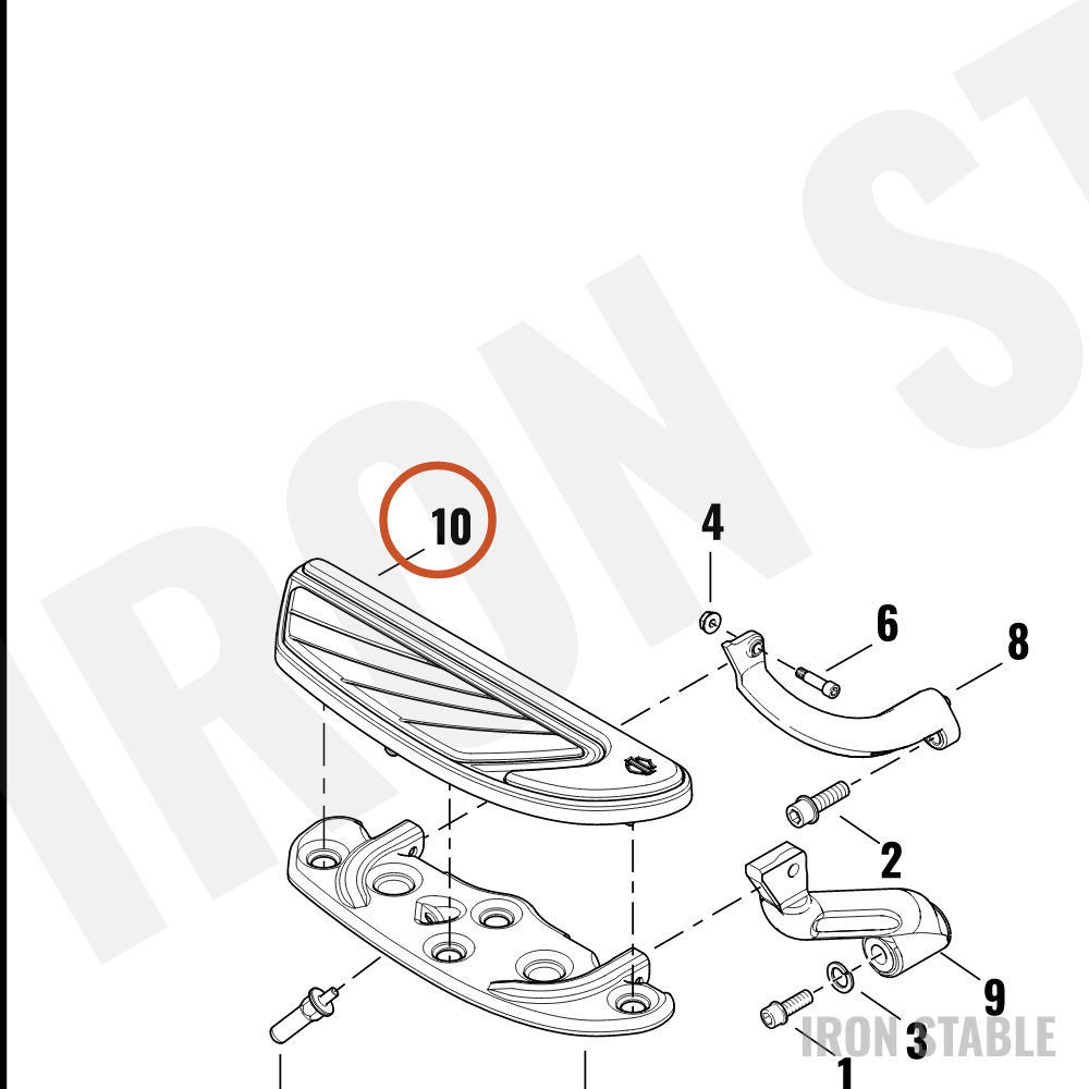 Harley-Davidson Ftbrd, Assembly, Rh Rider, Chrome
