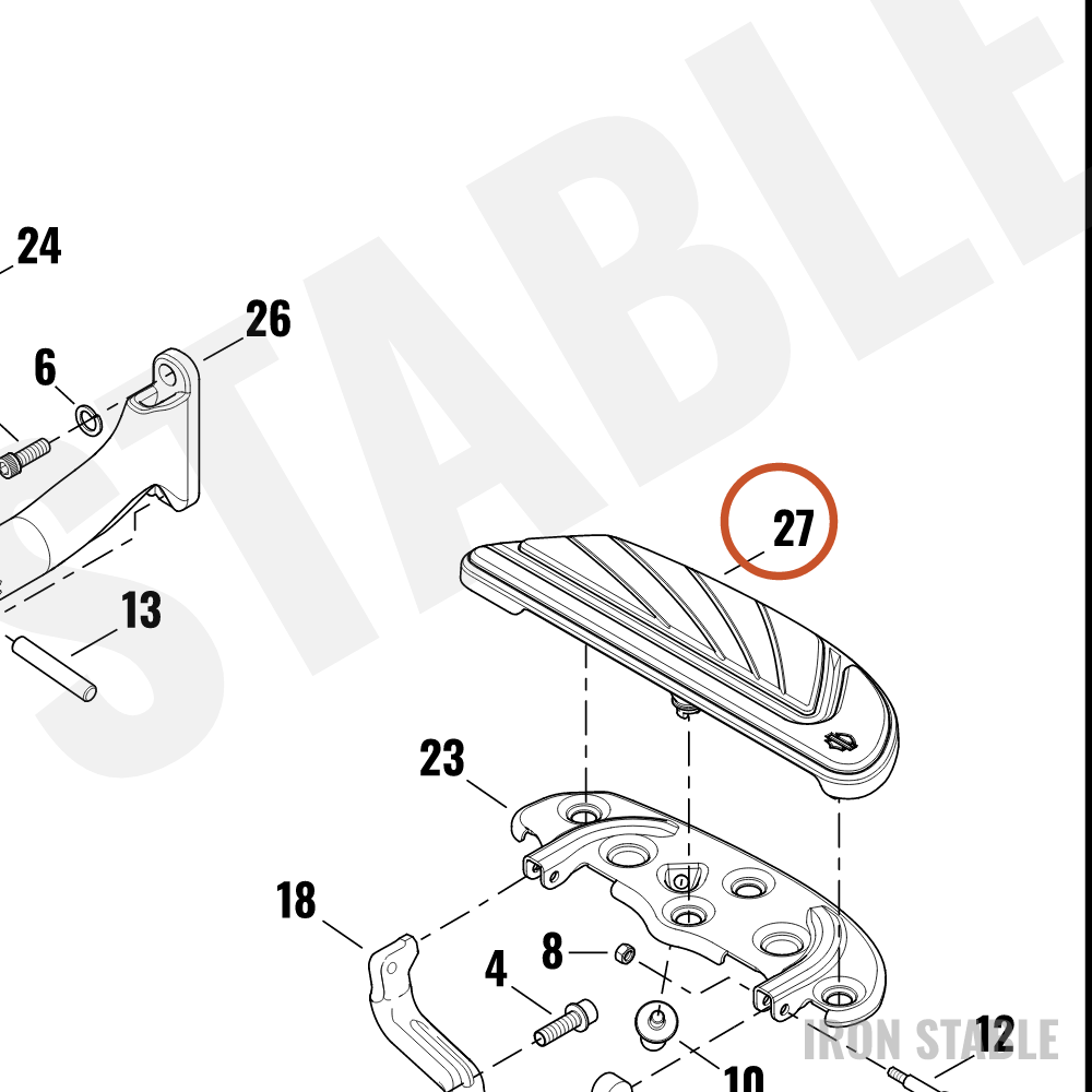 Harley-Davidson Ftbrd, Assembly, Lh Rider, Chrome