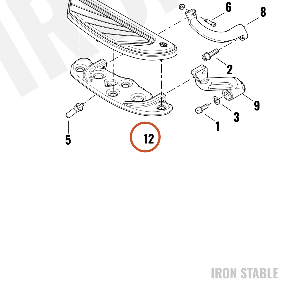 Harley-Davidson Bottom, Rh-Footboard