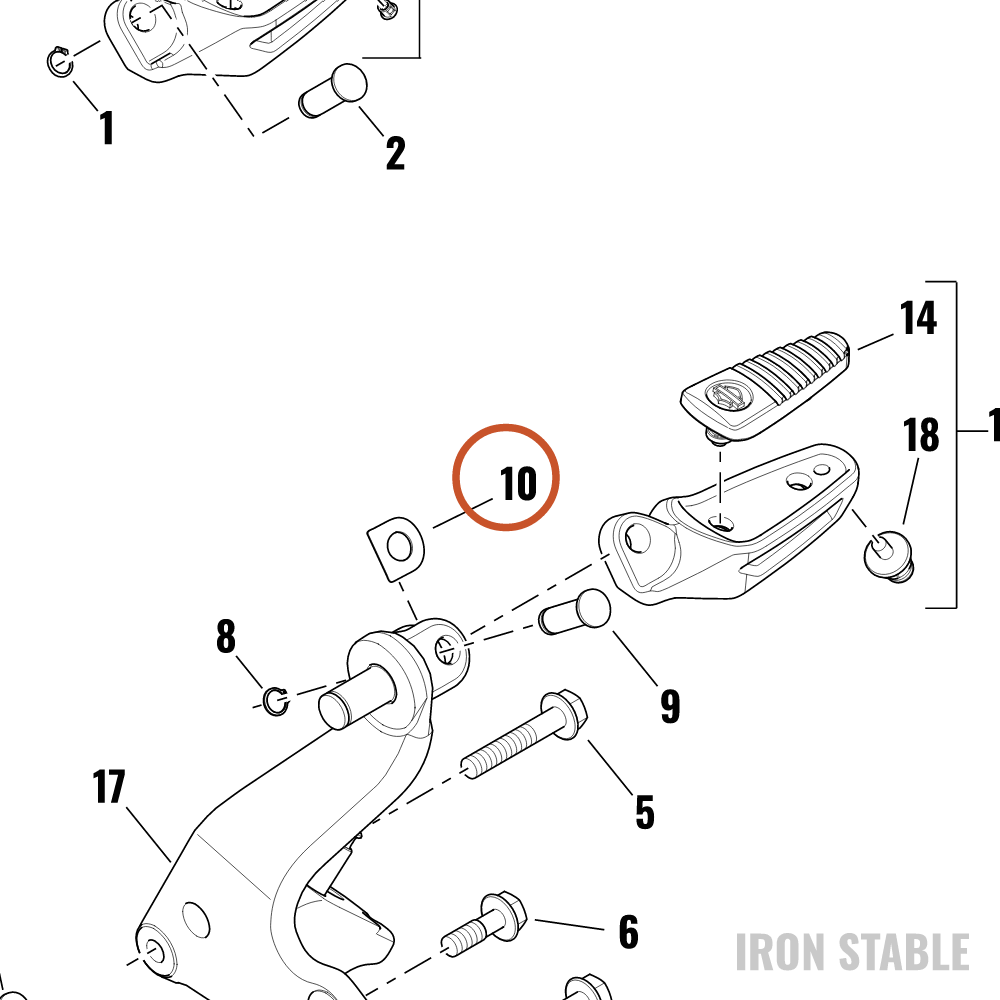 Harley-Davidson Spring Washer, Pedal