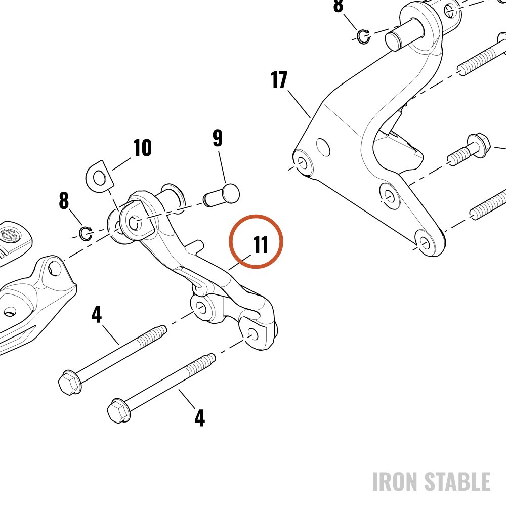 Harley-Davidson Bracket, Footpeg Mt, Assembly, Rdr, Rh