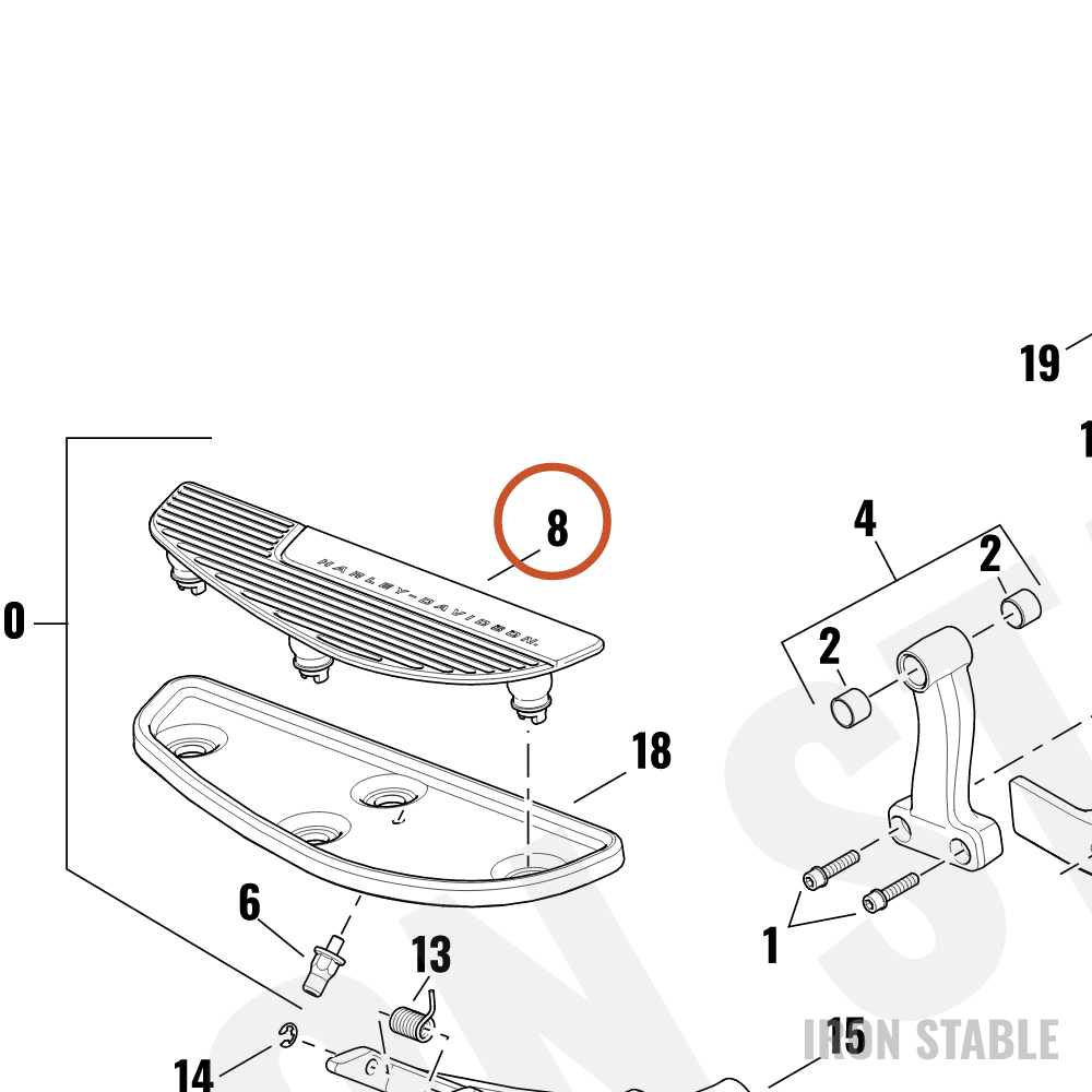 Harley-Davidson Ftbrd, Pad, Rh