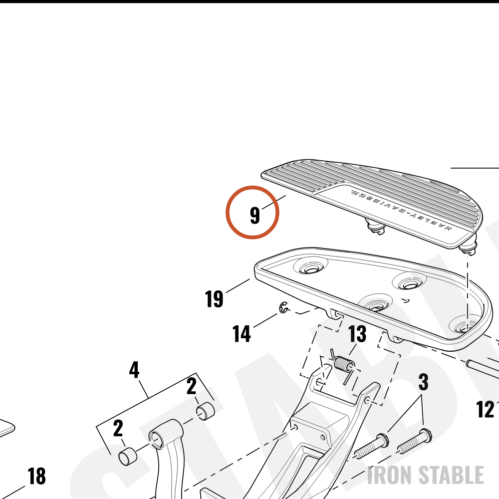 Harley-Davidson Ftbrd, Pad, Lh