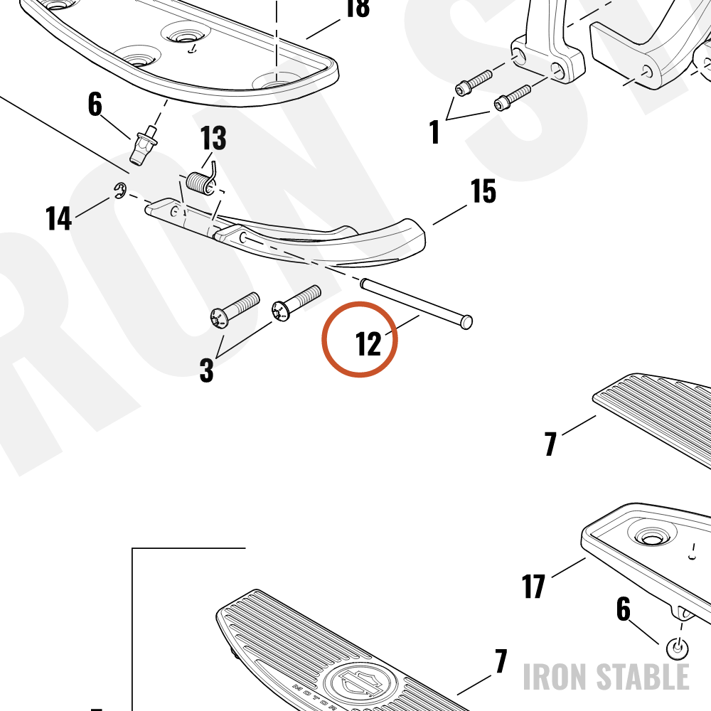 Harley-Davidson Ftbrd, Clevis Pin