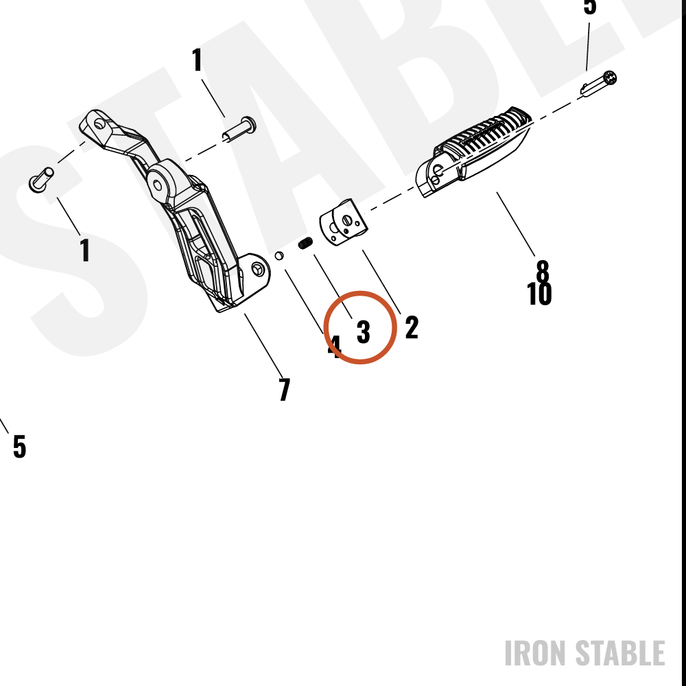 Harley-Davidson Footpeg, Passenger, Detent Spring