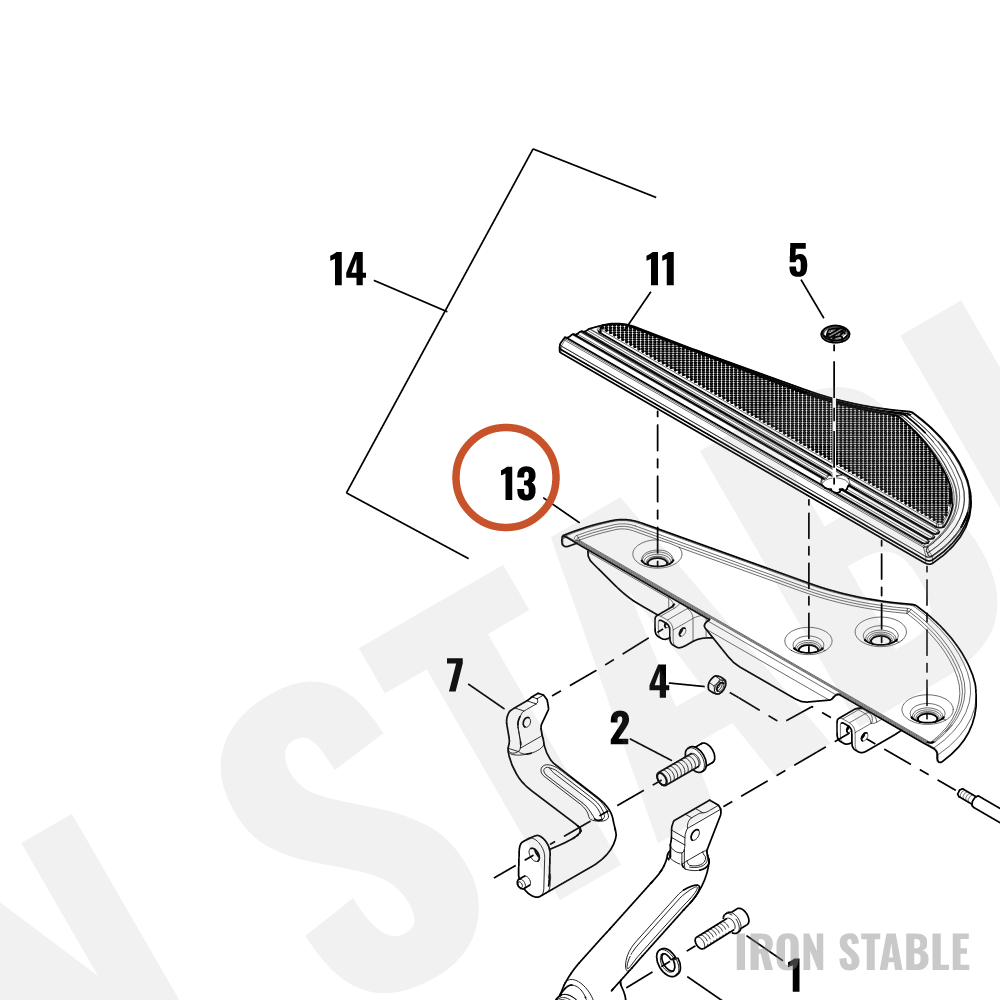 Harley-Davidson Ftbrd, Support Pan, Lh, Assembly, Chrome