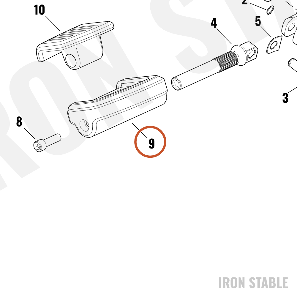 Harley-Davidson Footpeg, Passenger, Assembly, Rh, Blk