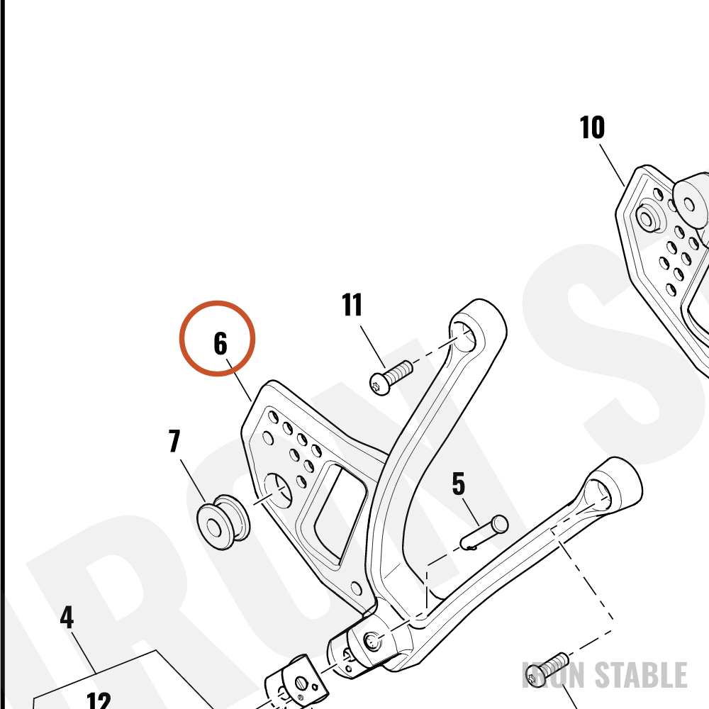 Harley-Davidson Footpeg, Passenger, Bracket, Sprt, Rh