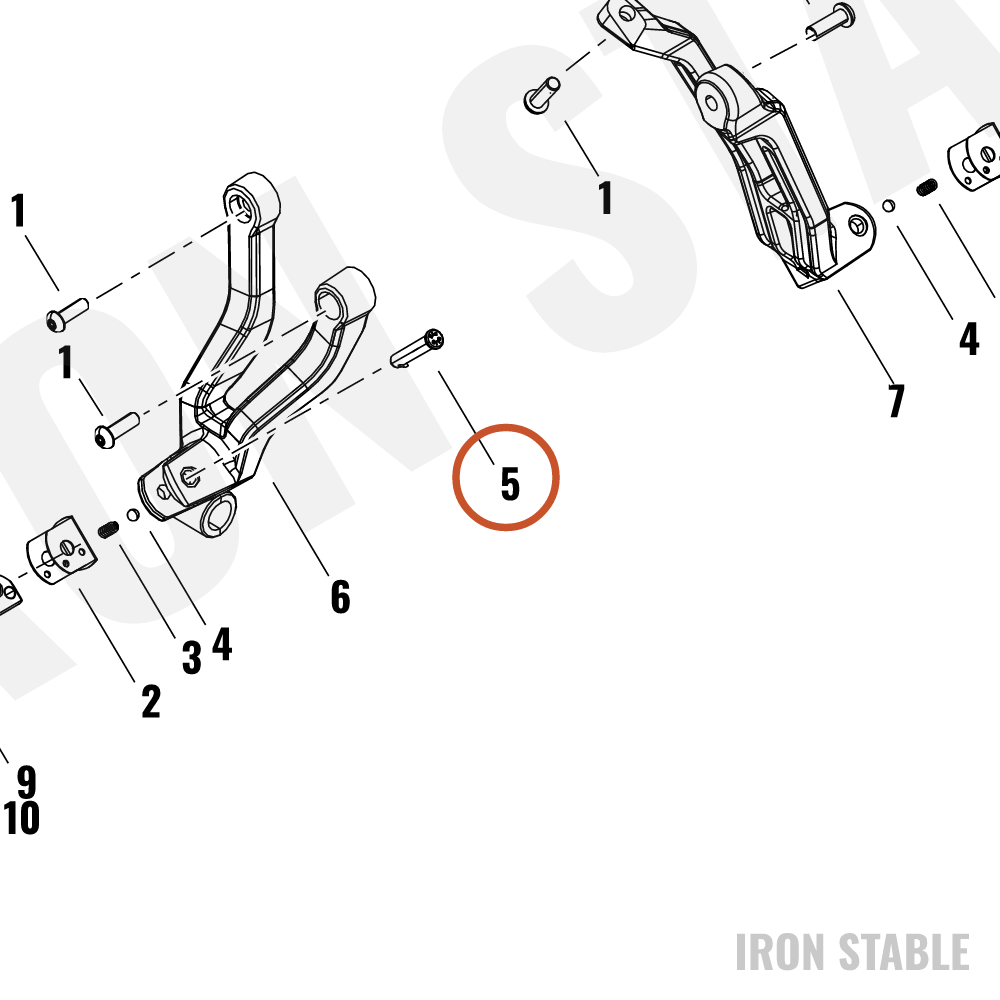 Harley-Davidson Footpeg, Rdr, Clevis Pin