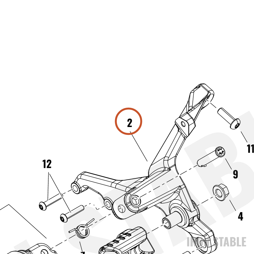 Harley-Davidson Sub-Assembly, Footpeg, Rdr, Bracket