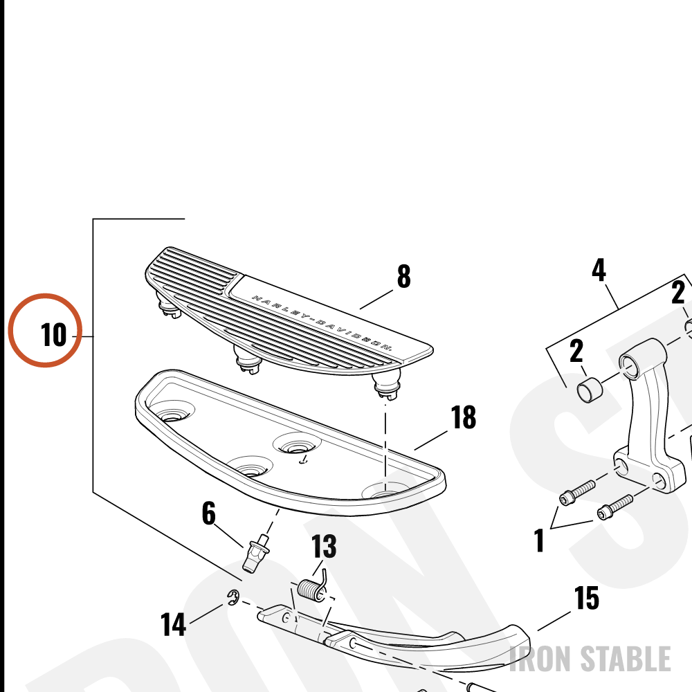 Harley-Davidson Ftbrd, Assembly, Blk, Rh