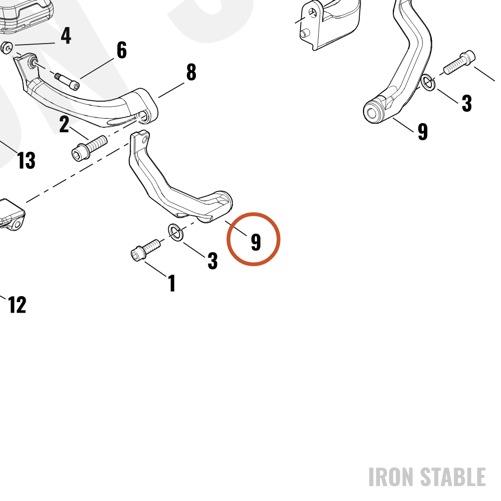Harley-Davidson Ftbrd, Bracket, Gblk, Lf