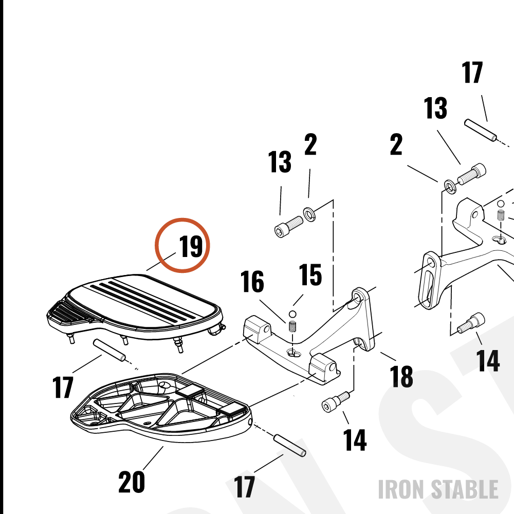 Harley-Davidson Ftbrd, Rubber, Passenger, Rh