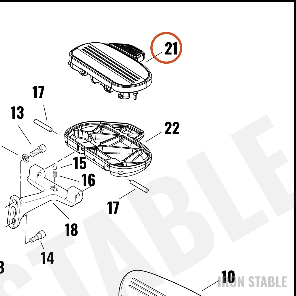 Harley-Davidson Ftbrd, Rubber, Passenger, Lh