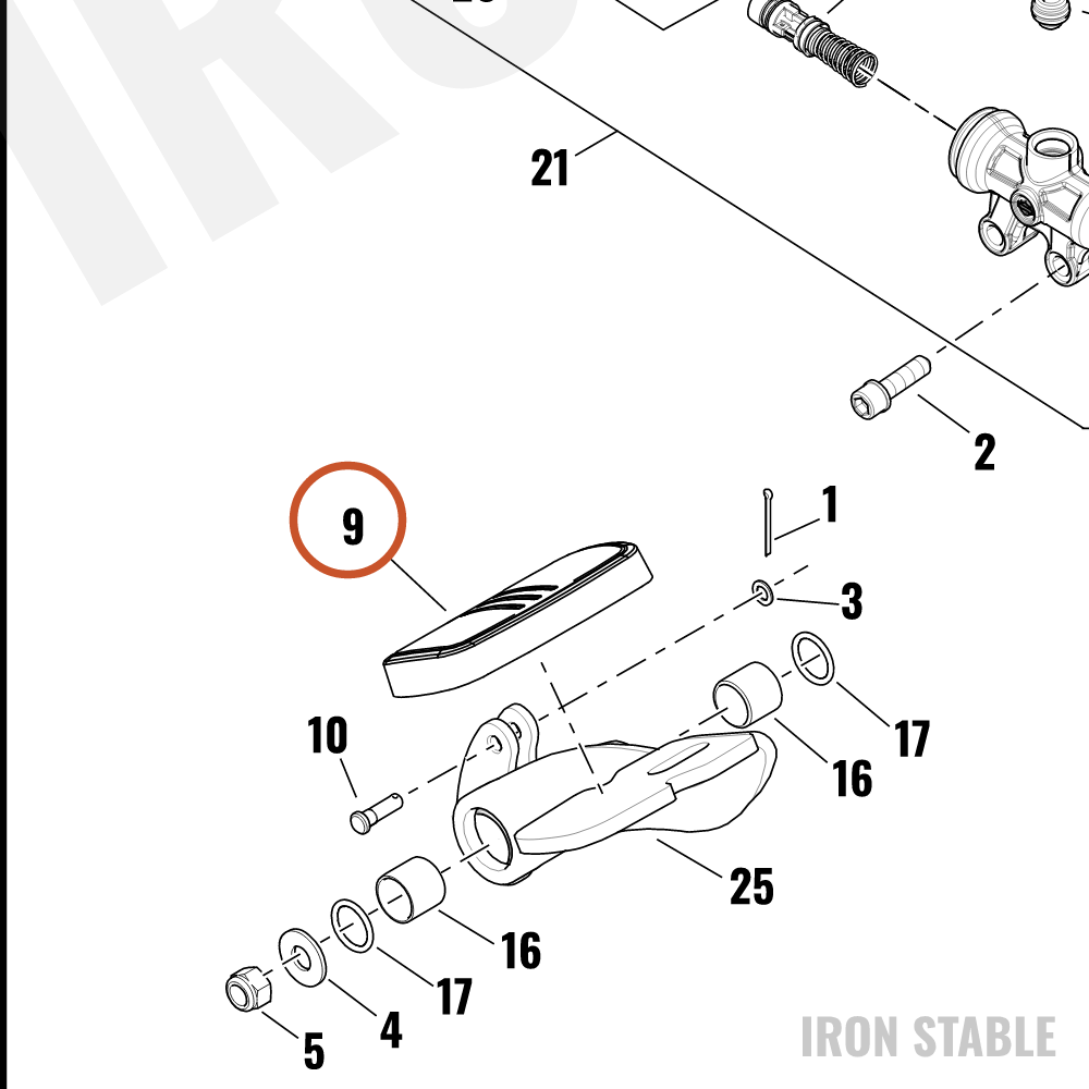 Harley-Davidson Guard, Heel Pad, Brakepedal