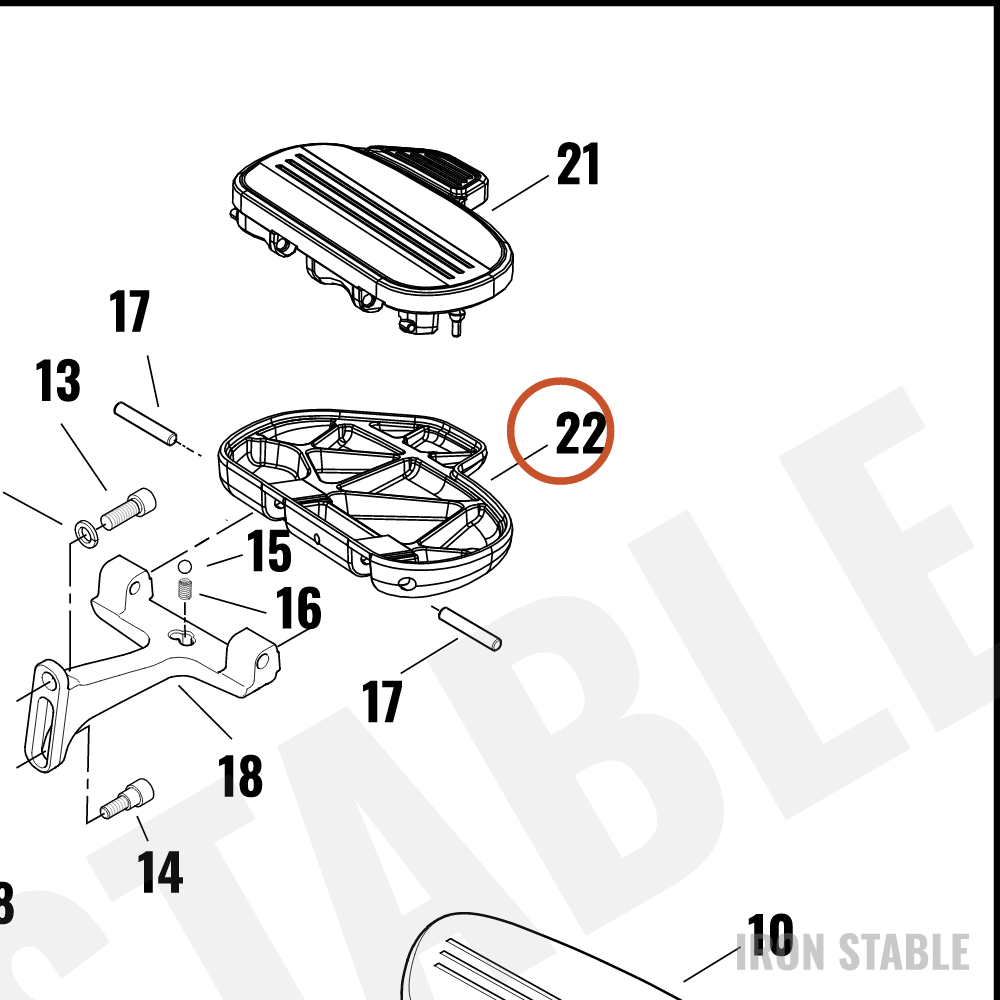 Harley-Davidson Ftbrd, Cstg Psngr, Lh, Chrome