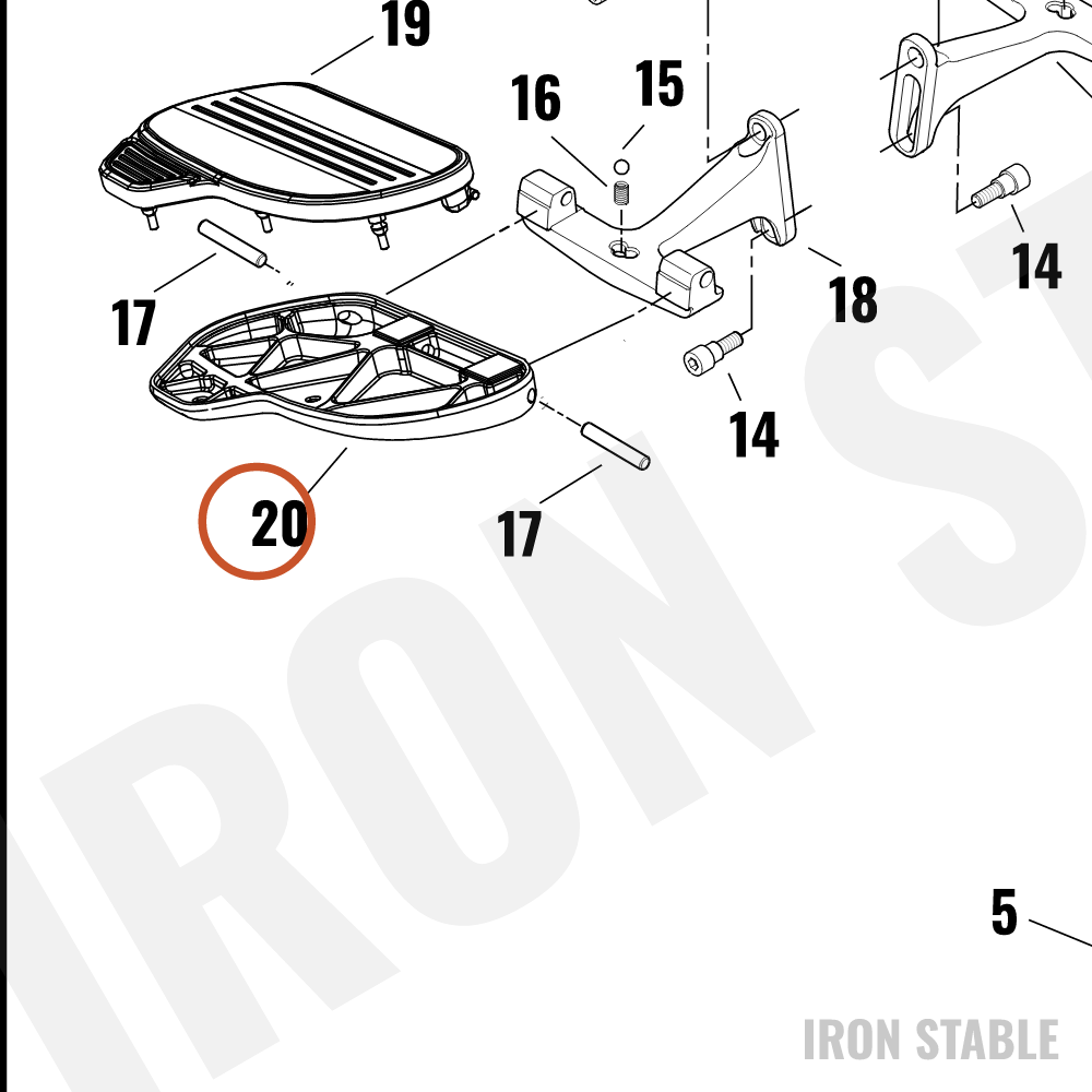 Harley-Davidson Ftbrd, Cstg Passenger, Rh, Chrome