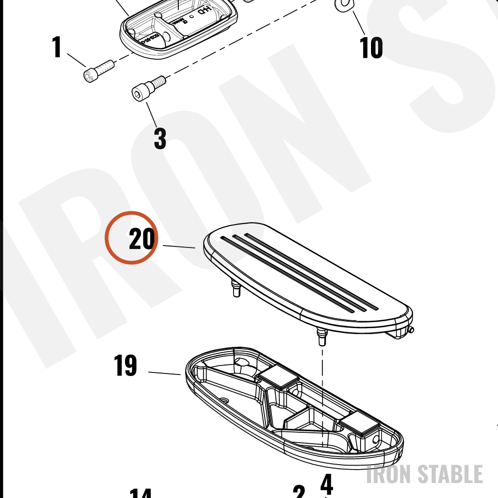 Harley-Davidson Ftbrd, Insert Assembly, Psngr, Rh