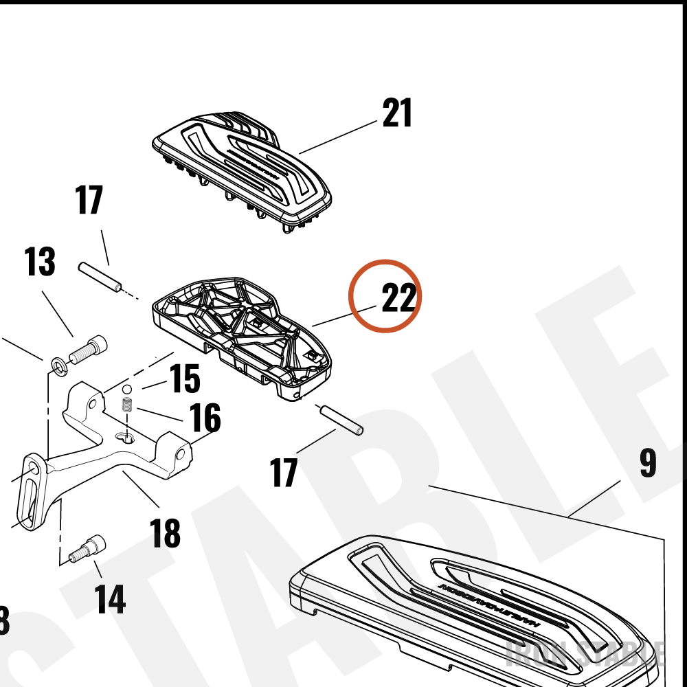 Harley-Davidson Ftbrd, Blk, Passenger, Pan, Lh