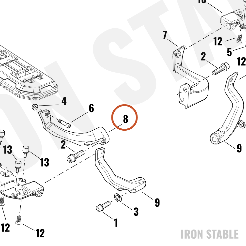 Harley-Davidson Bracket, Footpeg Mt, X