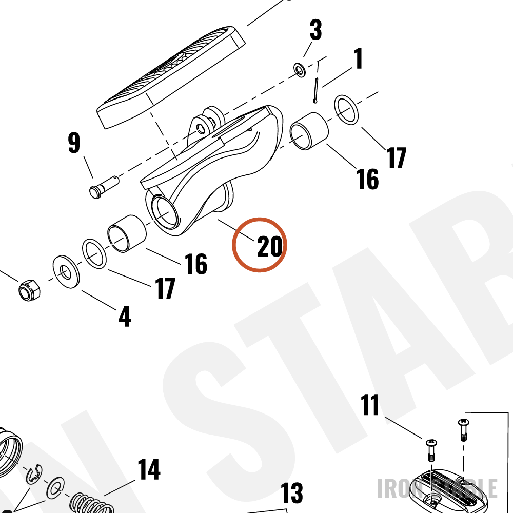 Harley-Davidson Pedal, Brake, X