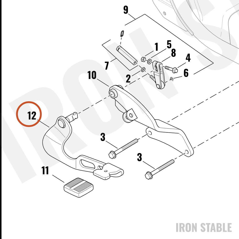 Harley-Davidson Pedal, Brake, Assembly, Weldment