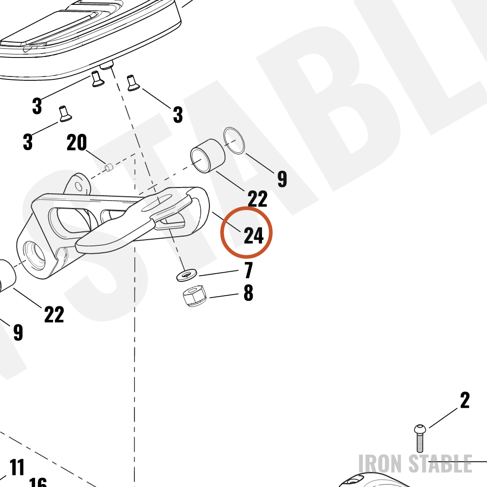 Harley-Davidson Pedal, Brake, Assembly, Billetstyle