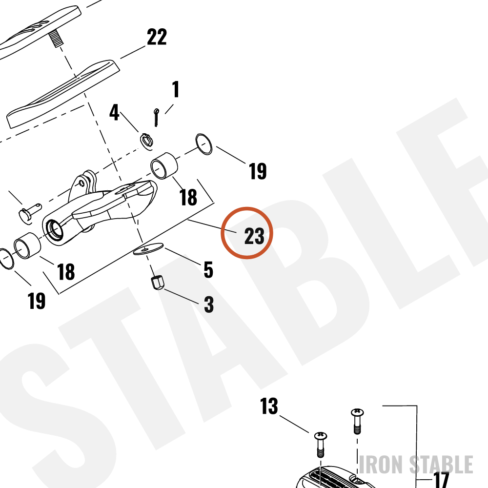 Harley-Davidson Pedal, Brake, Rear, Black