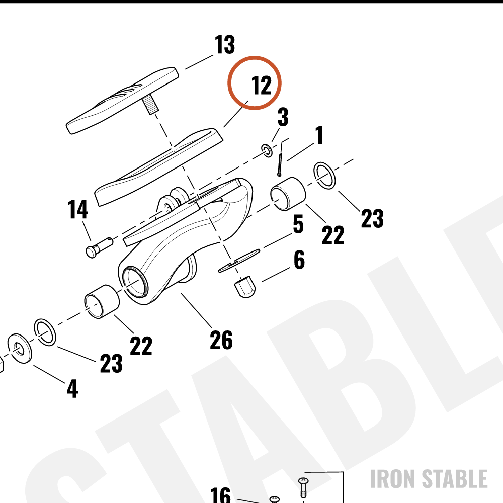Harley-Davidson Pedal, Brake, Cover, Black