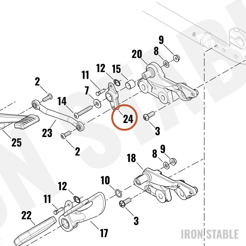 Harley-Davidson Pedal, Brake, Link Bracket