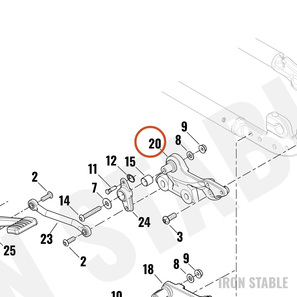 Harley-Davidson Sub-Assembly, Brake Pdl, Rmc Bracket, M