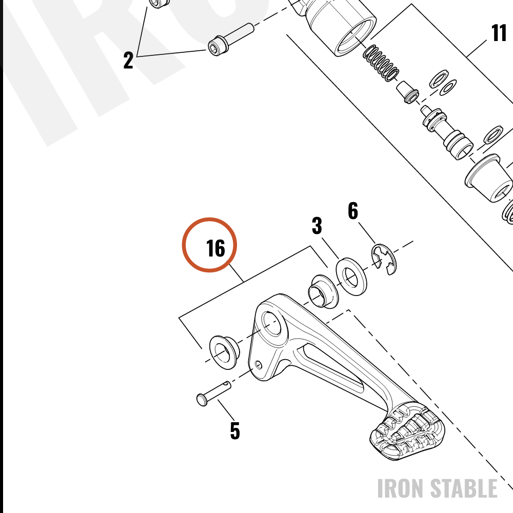 Harley-Davidson Pedal, Brake, Footbrake, Assembly
