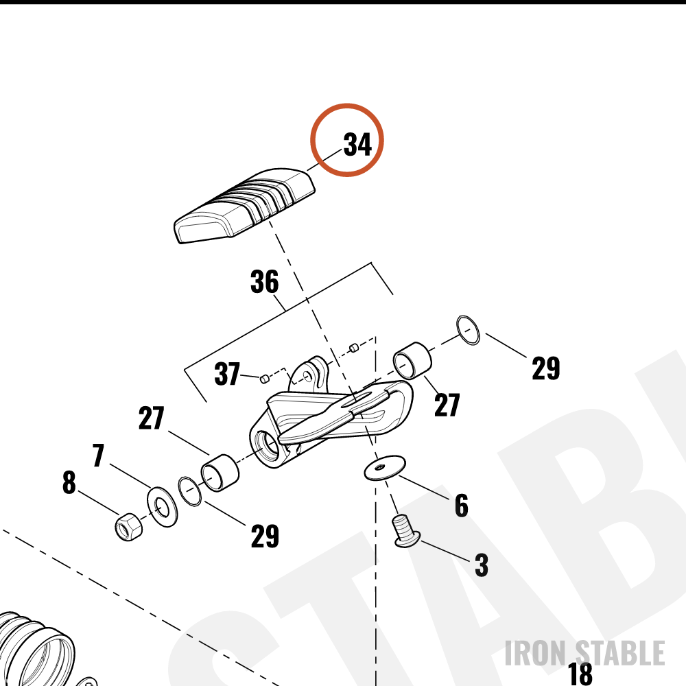 Harley-Davidson Kit, Brake Pdl, Pad, Blk