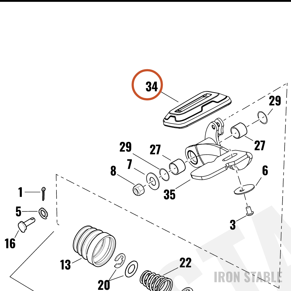 Harley-Davidson Kit, Brake Pdl, Pad Assembly, Black