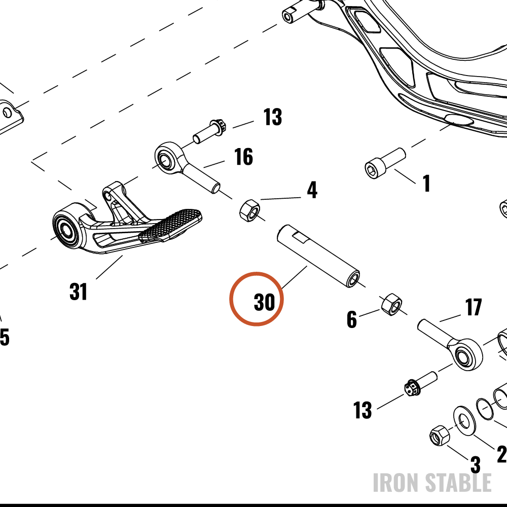Harley-Davidson Pedal, Brake, Link, Mid