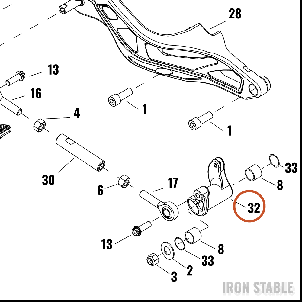 Harley-Davidson Pedal, Brake, Pivot