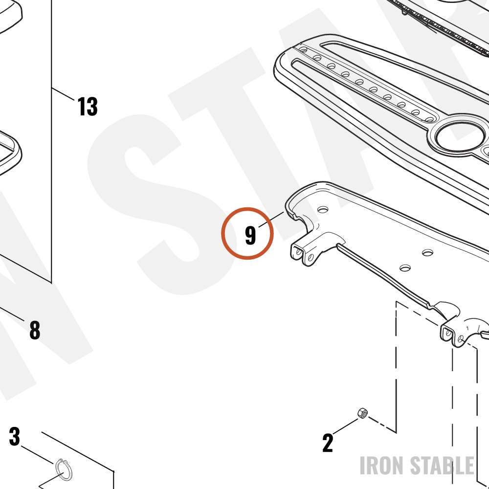 Harley-Davidson Footboard, Bottom, Lt