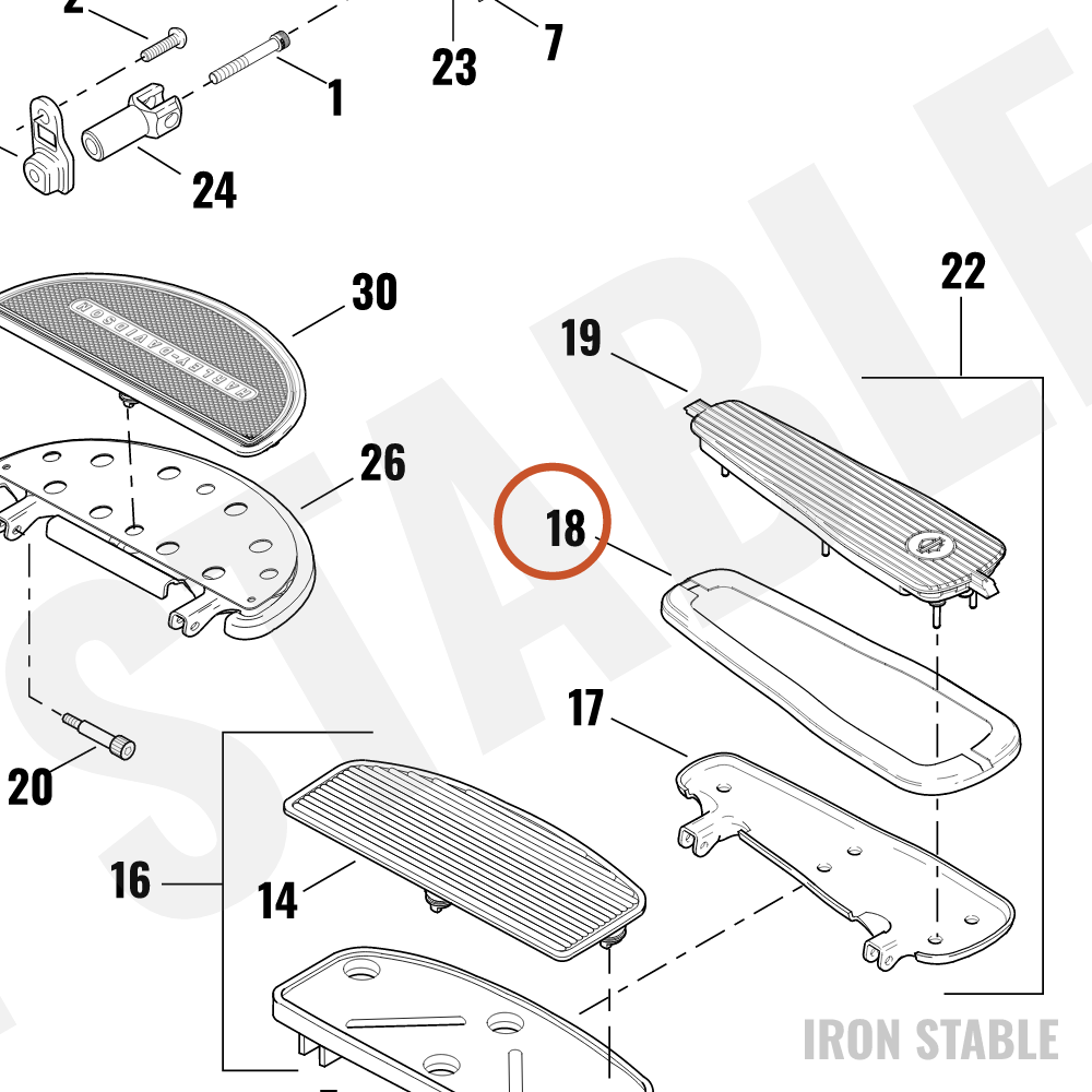 Harley-Davidson Cover, Footboard