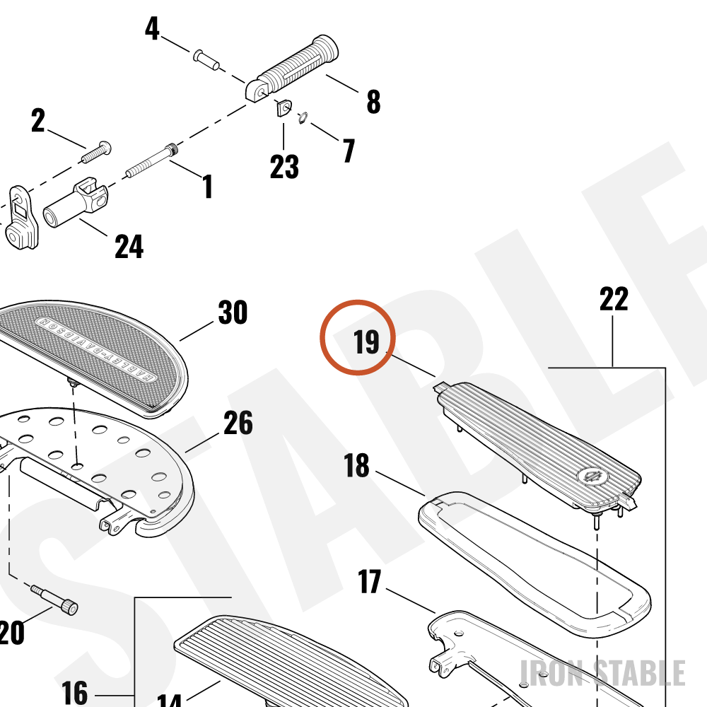 Harley-Davidson Pad, Footboard