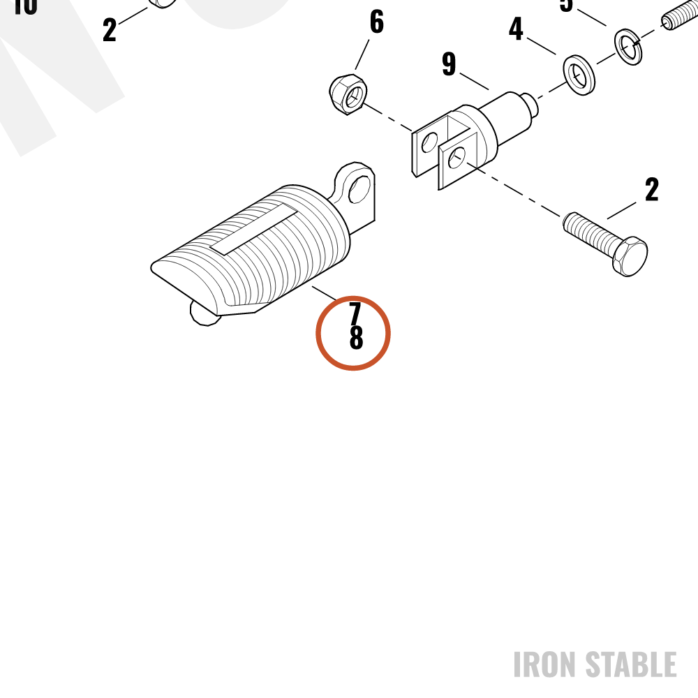 Harley-Davidson Rubber Footrest