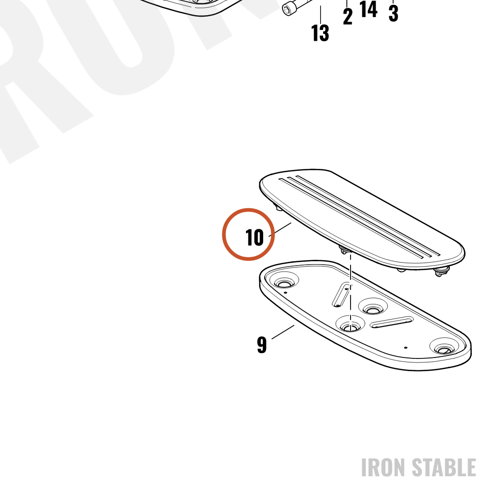 Harley-Davidson Pad, Rh/Ftbrd