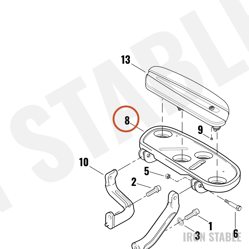 Harley-Davidson Bottom Assembly, Lh/Ftbrd